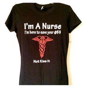 Black T Shirt for Nurse